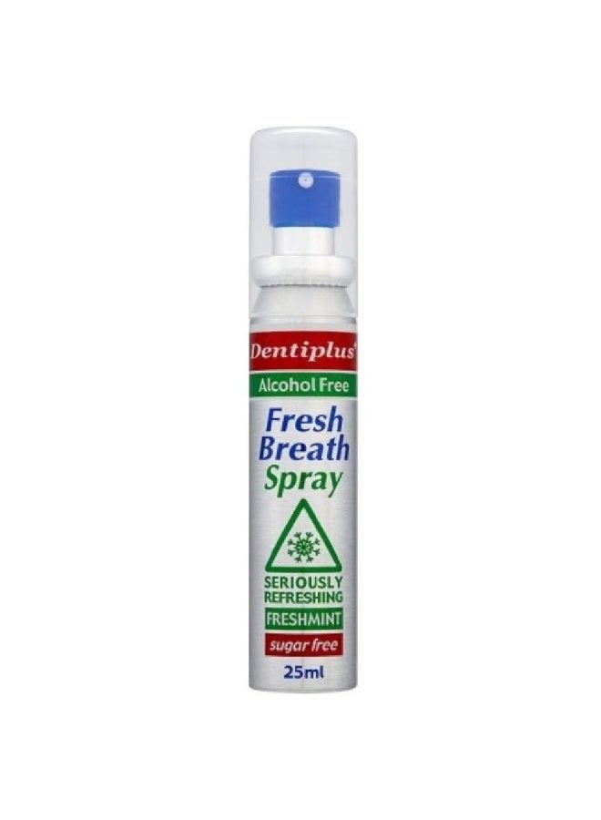 Dentiplus Alcohol Free Fresh Breath Spray Freshmint 25ml