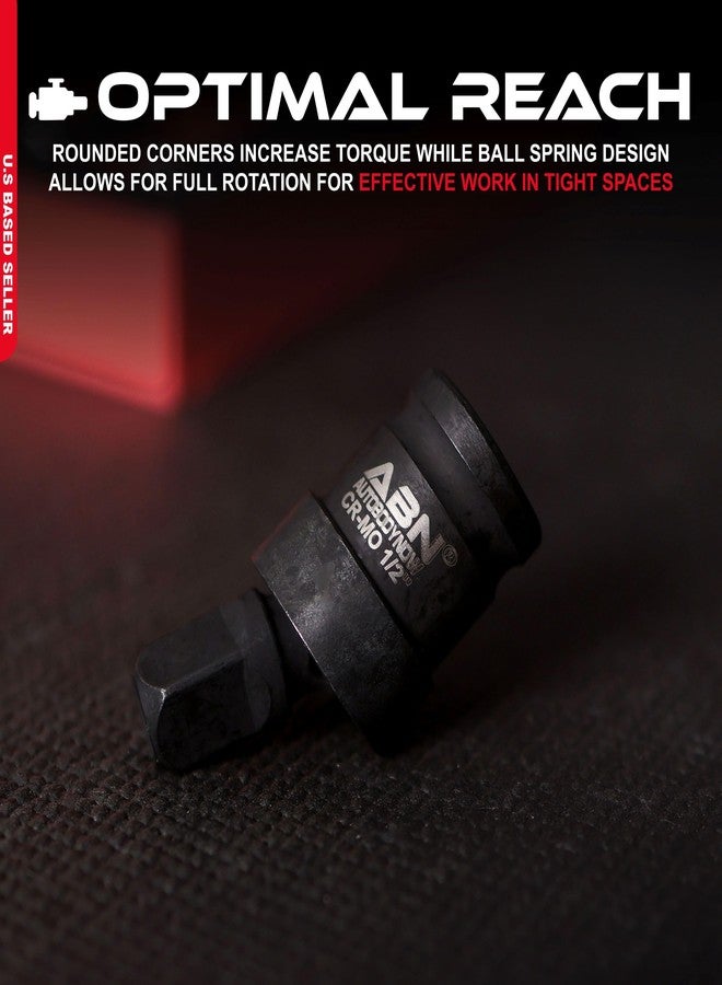ABN Universal Impact Joint - 1/2in Square Universal Swivel Socket U Joint Ball Spring Design Flexible Socket Extension - Image 3