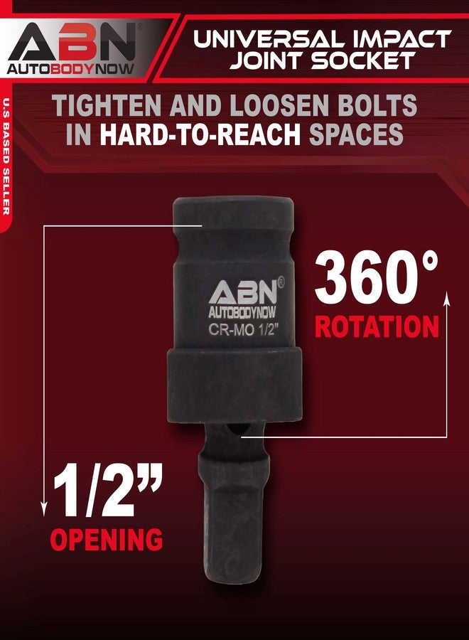 ABN Universal Impact Joint - 1/2in Square Universal Swivel Socket U Joint Ball Spring Design Flexible Socket Extension - Image 2