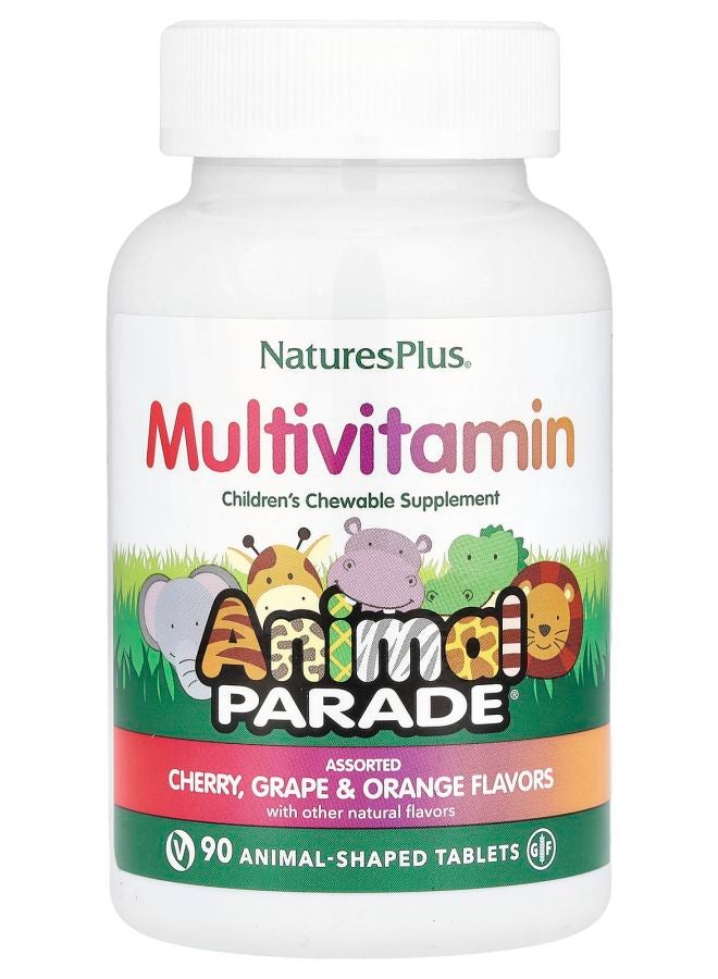 Animal Parade® Children's Chewable Multivitamin Cherry Grape & Orange 90 Animal-Shaped Tablets