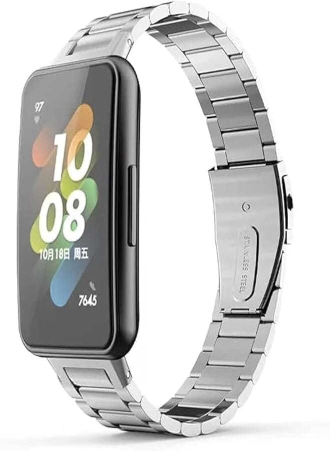Next Next store Metal Strap Compatible with Huawei Honor Band 7 Stainless Steel Adjustable Strap Fashion