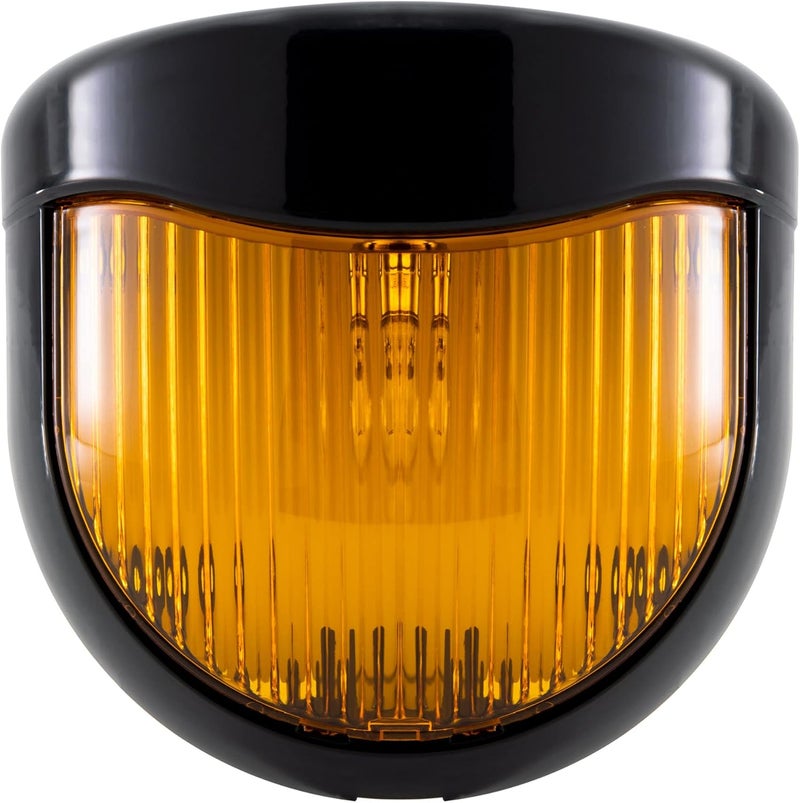 RecPro RV 12V Porch Light with Amber Lens - Utility Light Fixture for Motorhomes, Campers, Trailers, 5th Wheels - Image 1