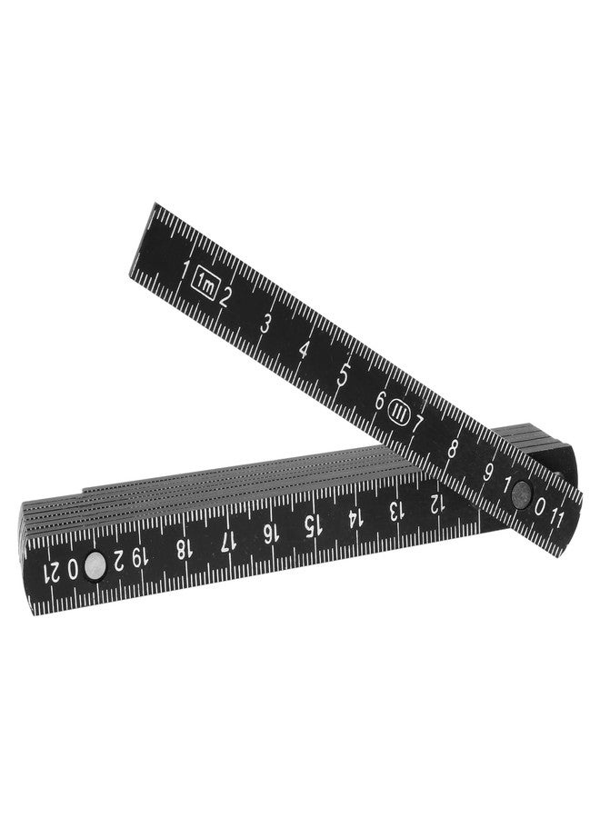 LifCratms Black ABS Folding Ruler, 1 Meter Length Foldable Measuring Ruler Metric Measuring Tool for Woodworking - Image 5