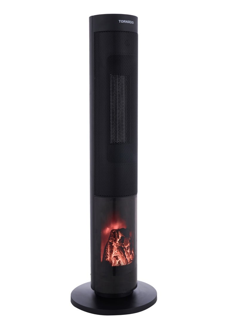TORNADO Ceramic Heater 2000 Watt 16 meter Remote Black TPH-2000DF