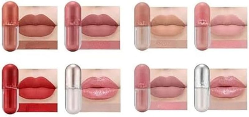 Liquid Lipstick Gel, Matte & Glossy Finish, Red, 12 Count - Image 4
