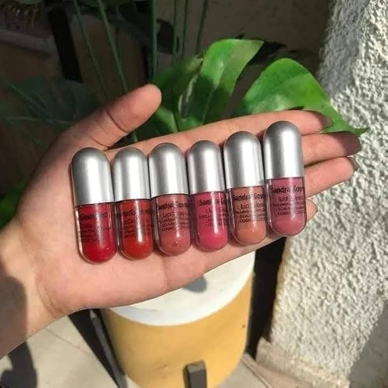 Liquid Lipstick Gel, Matte & Glossy Finish, Red, 12 Count - Image 5