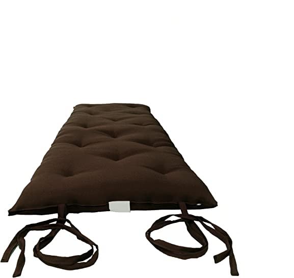 INDIAN DECOR INDIAN DECOR 80366 Futon Furniture Queen Size Black Cotton/Foam/Polyester Traditional Japanese Floor Rolling Futon Mattresses, Yoga Meditation Mats, Beds 3 x 45 x 80 - Brown  - Image 1