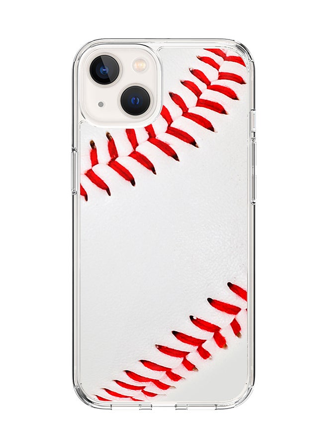 Classic Clear Case for Apple iPhone 14 Plus Case Hybrid Soft Cover Flexible Edges Anti Drop TPU PC Gel Thin Transparent Cover - Baseball Full Print