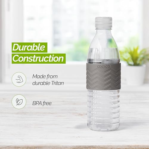 Copco Hydra Water Bottle with Spill-Resistant Lid, 16.9 oz - Reusable Tritan Non-Slip Sleeve, Twist-Open Body - BPA-Free, Leak-Proof, Durable & Portable for Gym, Office, School (Gray) - Image 3