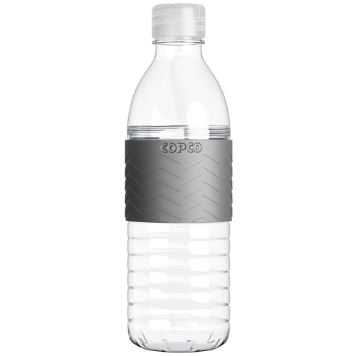 Copco Hydra Water Bottle with Spill-Resistant Lid, 16.9 oz - Reusable Tritan Non-Slip Sleeve, Twist-Open Body - BPA-Free, Leak-Proof, Durable & Portable for Gym, Office, School (Gray) - Image 1