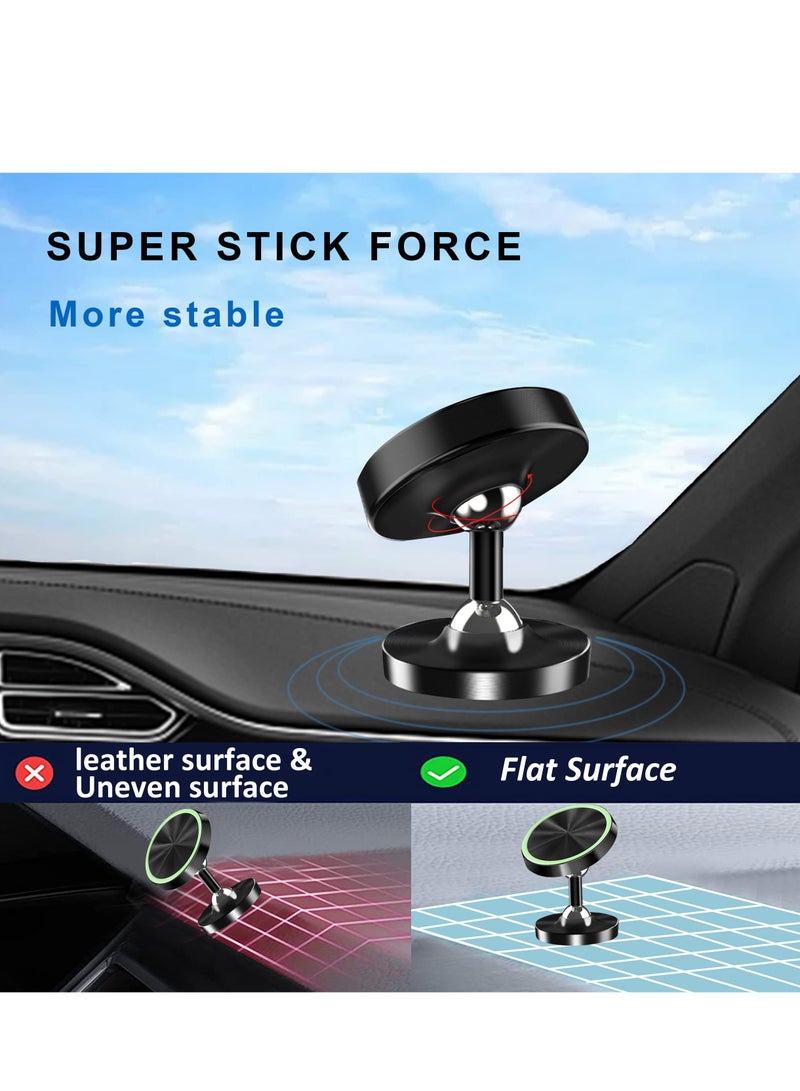 KASTWAVE Magnetic Phone Holder for Car, Universal Phone Mount for car, Dashboard Car Phone Holder, 360 Adjustable Magnetic Car Mount Fits for Samsung, iPhone 14, All Phones (Luminous 2 Pcs) - Image 4