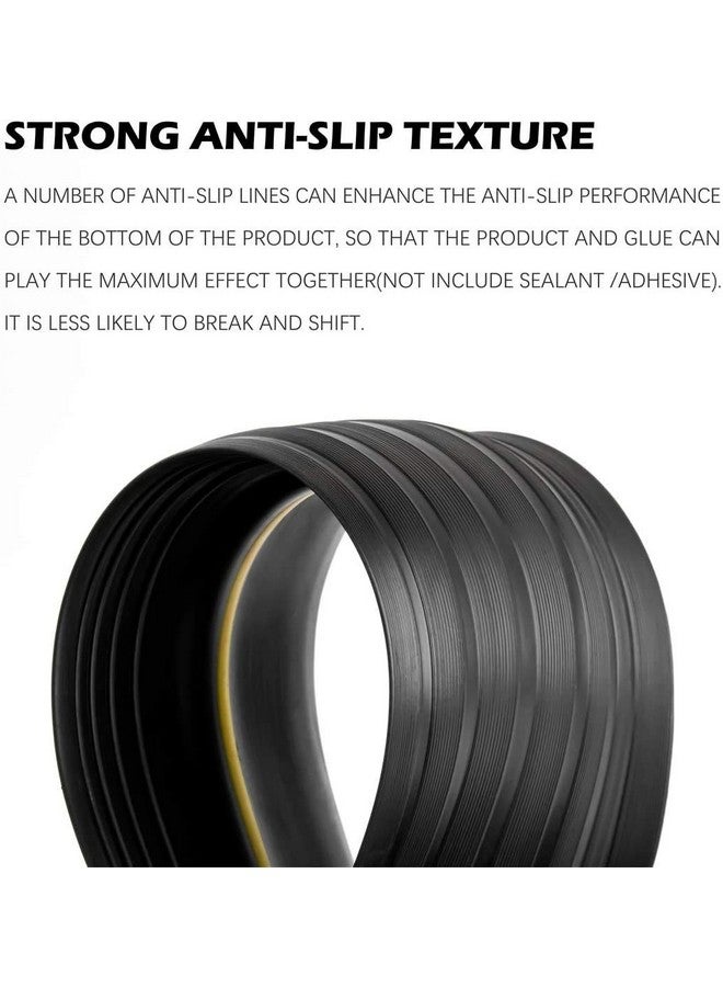 Papillon Universal Garage Door Bottom Threshold Seal Strip,Weatherproof Rubber DIY Weather Stripping Replacement, Not Include Sealant/Adhesive (16Ft, Black) - Image 3