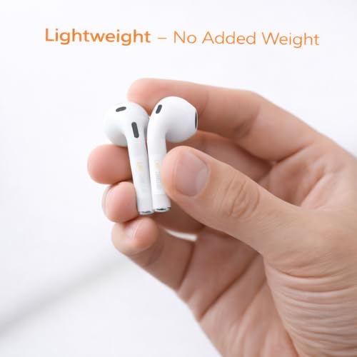 Mizi [4PCS] Ultra-Thin Adhesive Device Stickers for Earbuds, Smartphones, Tablets & Laptops | Universal Compatible PVC Patches for Electronic Devices | White - Image 4