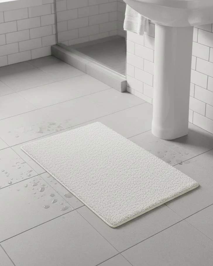 ردتاغ سجادة للحمام بملمس بارز باللون الكريمي