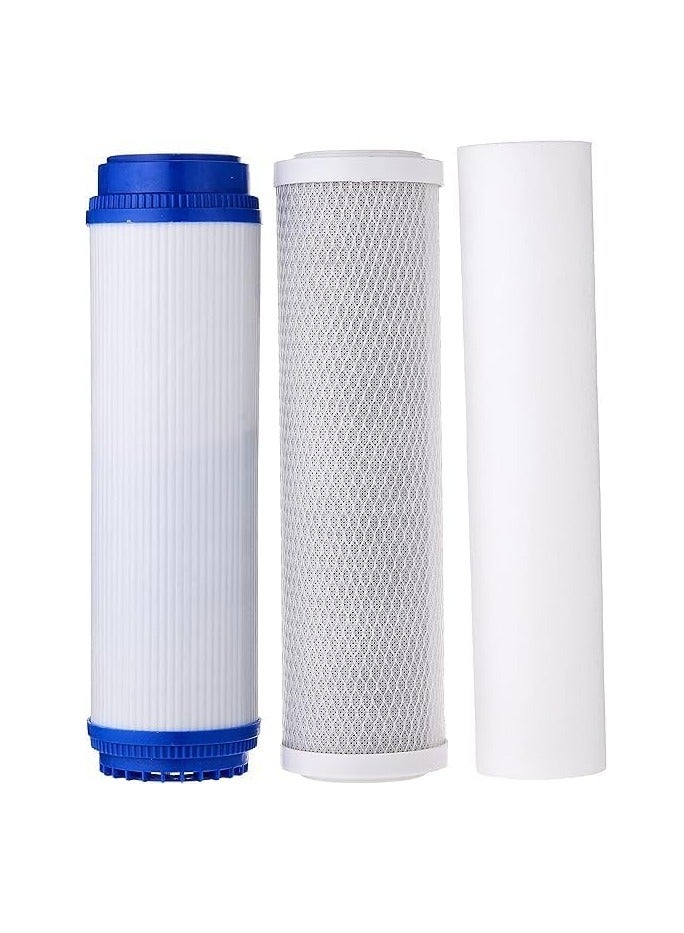 Duravel Replacement Water Filter Cartridges, Set of 3, White and Blue - Image 1