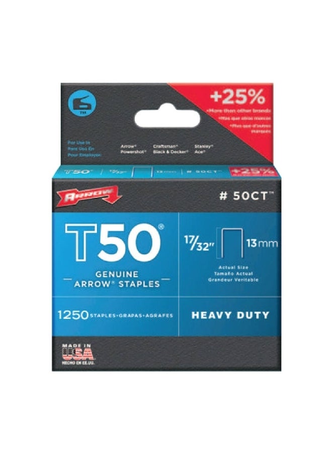 ارو دبابيس سلك لدباسةT50 عدد 1250 قطعة 17/32 ×3/8 بوصة 50CT24SP 