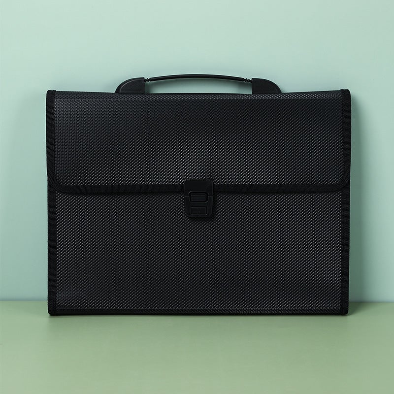 Large Capacity Portable Folder Test Paper Storage Folder Data File Briefcase A4 Multi-Layer Diamond Organ Bag - Image 1