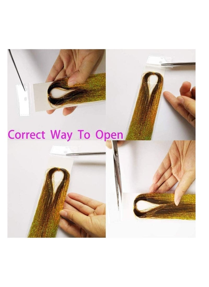 RollsTimi  - Children's Hair Extensions Hair Tinsel Glitter Colored Party Highlights - Image 1