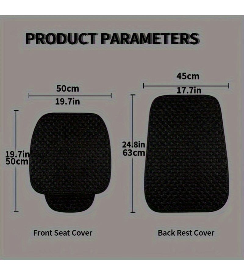 Red Plush Car Seat Cushion With Backrest Fit Cars Trucks SUVs MPVs - Image 2