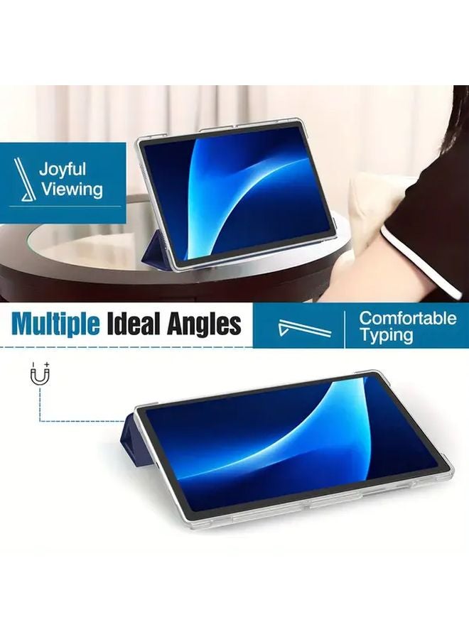 Navy Blue Slim Soft Matte Cover With Stand For Samsung Galaxy Tab A 10 1 2016 T580 T585 - Image 4