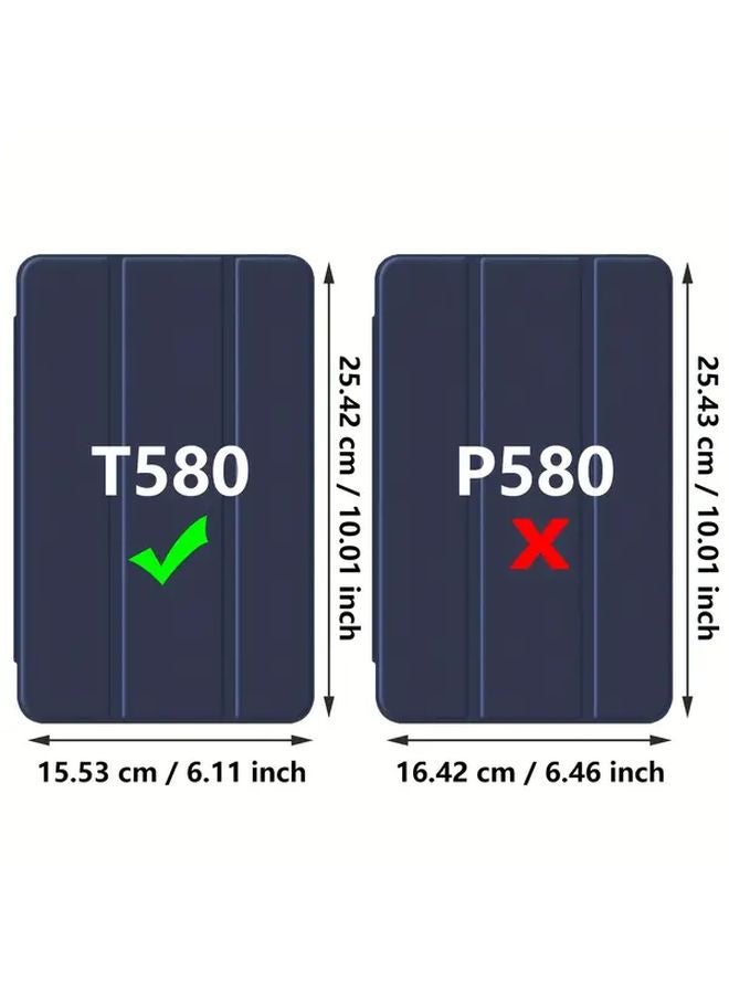 Navy Blue Slim Soft Matte Cover With Stand For Samsung Galaxy Tab A 10 1 2016 T580 T585 - Image 2