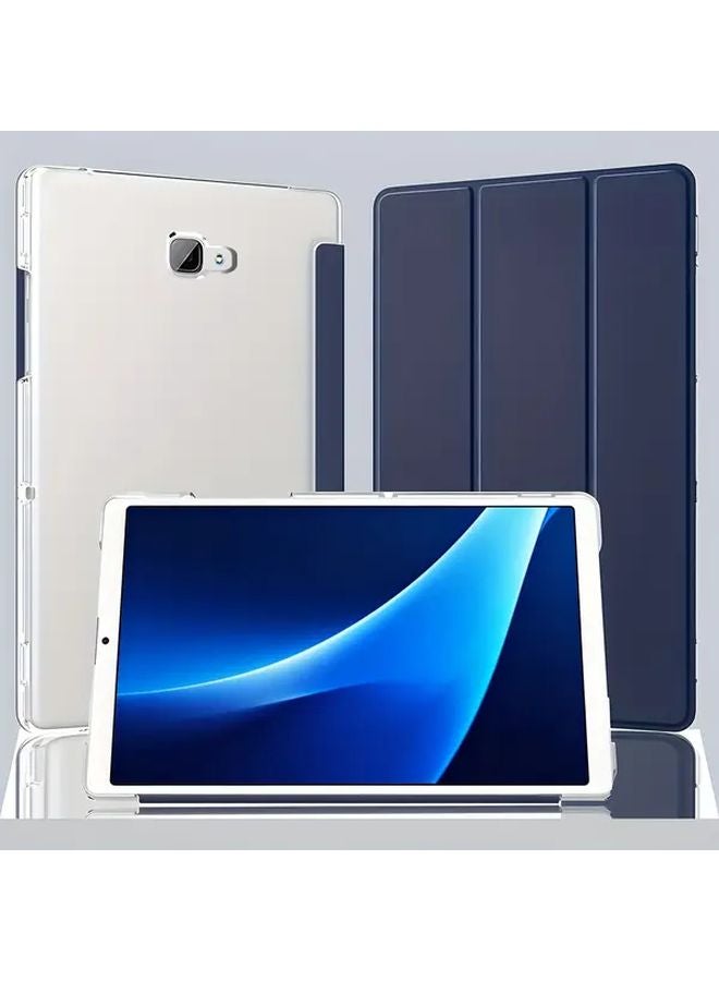 Navy Blue Slim Soft Matte Cover With Stand For Samsung Galaxy Tab A 10 1 2016 T580 T585 - Image 3