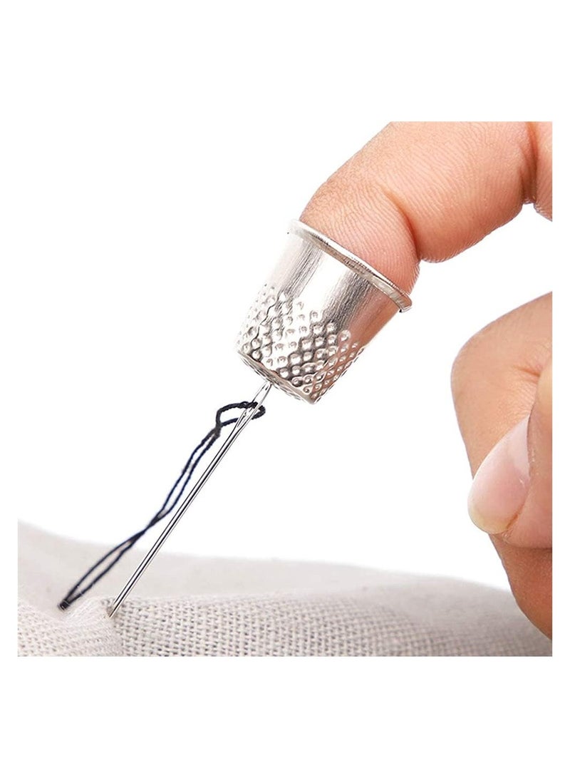 Excefore Sewing Thimble Protector Ring Metal Copper Finger Protector Sewing Quilting Craft Accessories Sewing Tools Needles Partner For DIY Crafts Needlework - Image 5