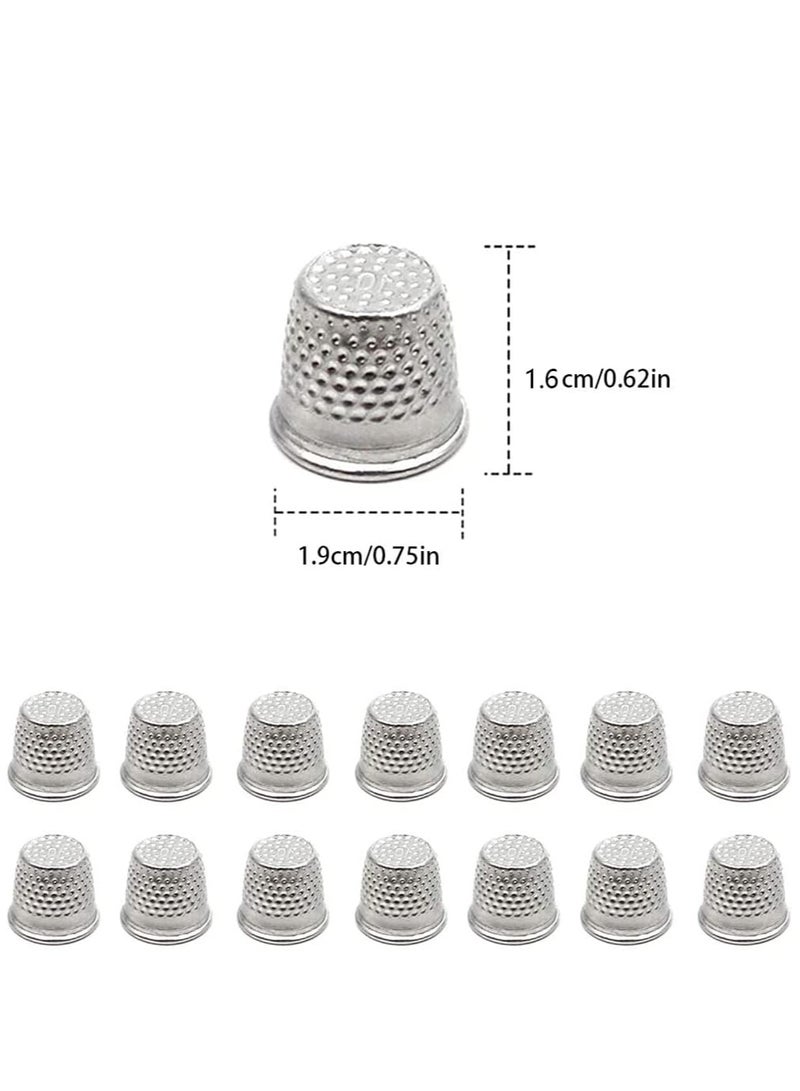 Excefore Sewing Thimble Protector Ring Metal Copper Finger Protector Sewing Quilting Craft Accessories Sewing Tools Needles Partner For DIY Crafts Needlework - Image 2