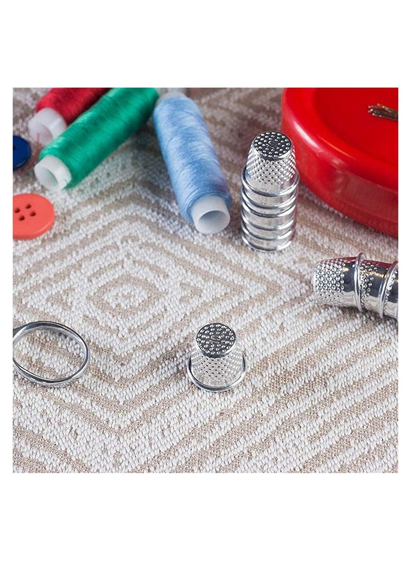 Excefore Sewing Thimble Protector Ring Metal Copper Finger Protector Sewing Quilting Craft Accessories Sewing Tools Needles Partner For DIY Crafts Needlework - Image 4