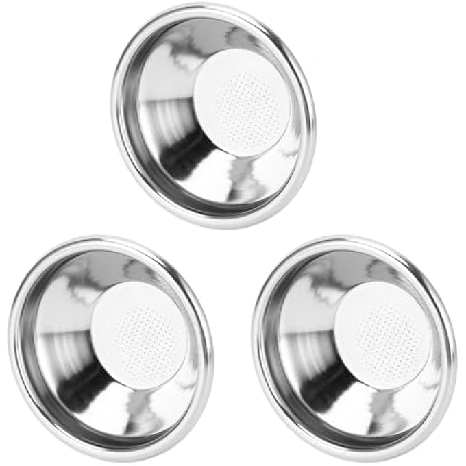Jiawu Stainless Steel Coffee Filter 3Pcs Filter Basket Single Cup Sieve Mesh Coffee Filter - Image 3