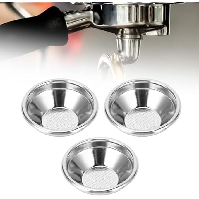 Jiawu Stainless Steel Coffee Filter 3Pcs Filter Basket Single Cup Sieve Mesh Coffee Filter - Image 5