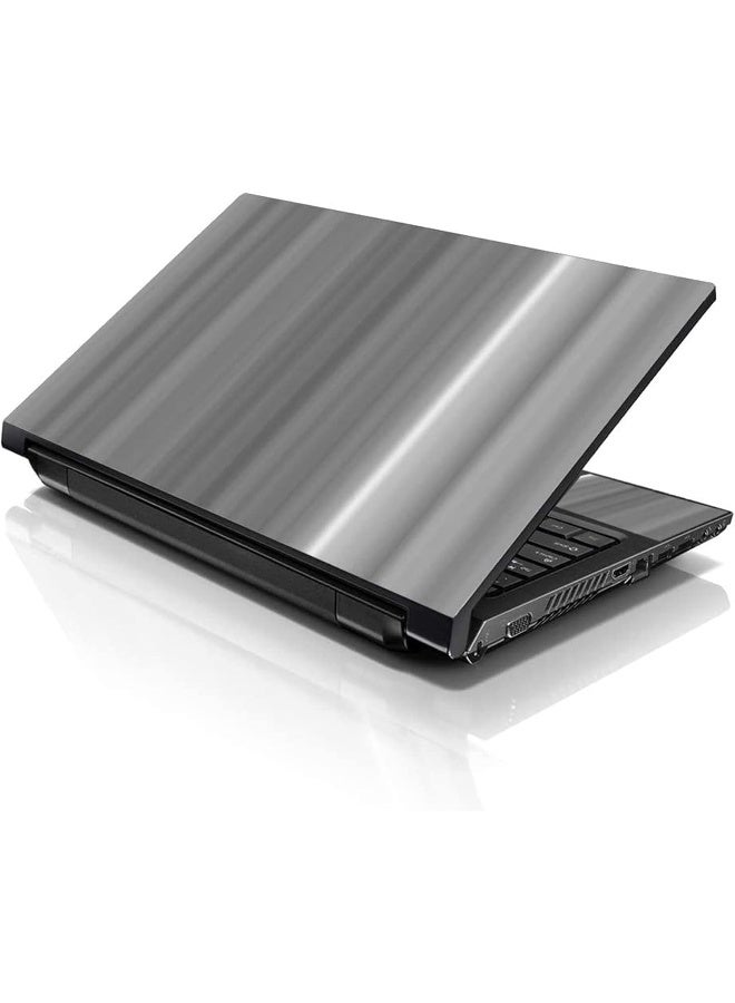 LSS Laptop 17-17.3" Skin Cover with Colorful White Grey Simple Pattern for HP Apple Asus Acer Compaq - Fits 16.5" 17" 17.3" 18.4" 19" (2 Wrist Pads Free) - Image 1