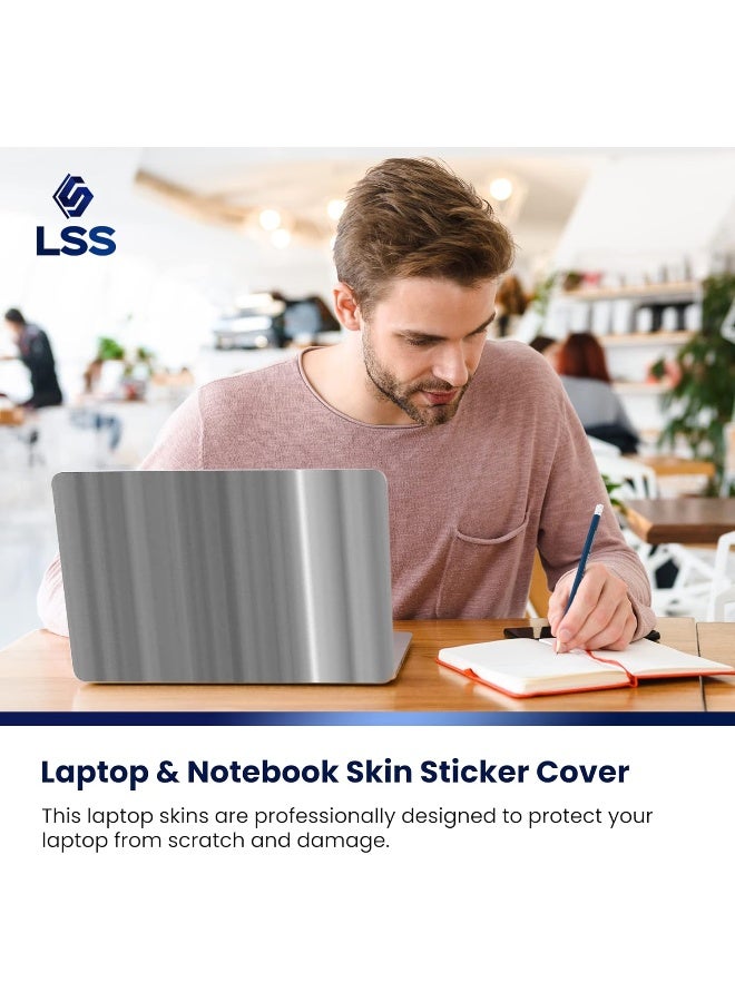 LSS Laptop 17-17.3" Skin Cover with Colorful White Grey Simple Pattern for HP Apple Asus Acer Compaq - Fits 16.5" 17" 17.3" 18.4" 19" (2 Wrist Pads Free) - Image 5