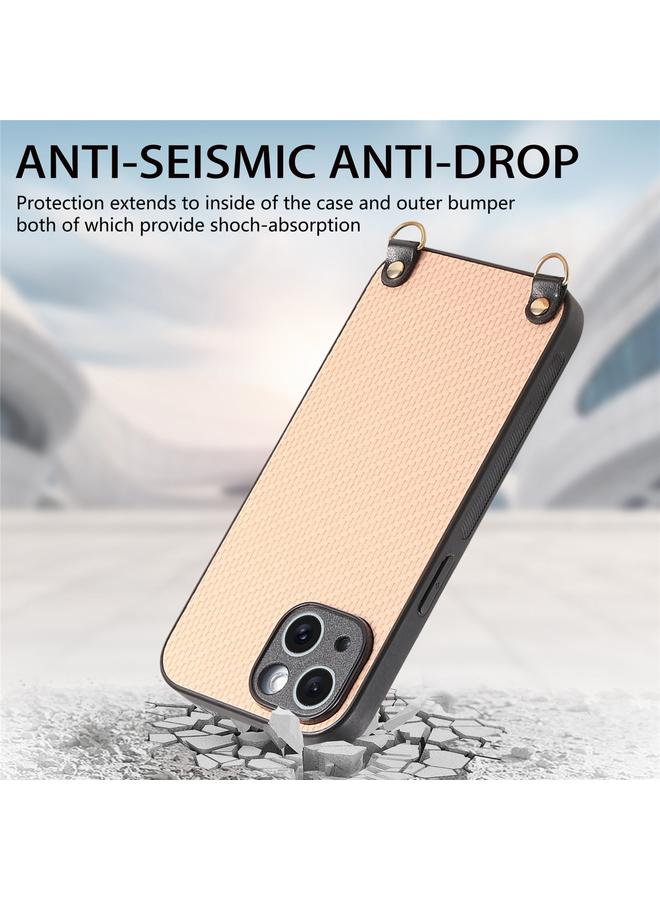 اس-توب جراب لهاتف iPhone 16 Pro Max مصنوع من ألياف الكربون والجلد مع حزام كروس بودي - Image 4