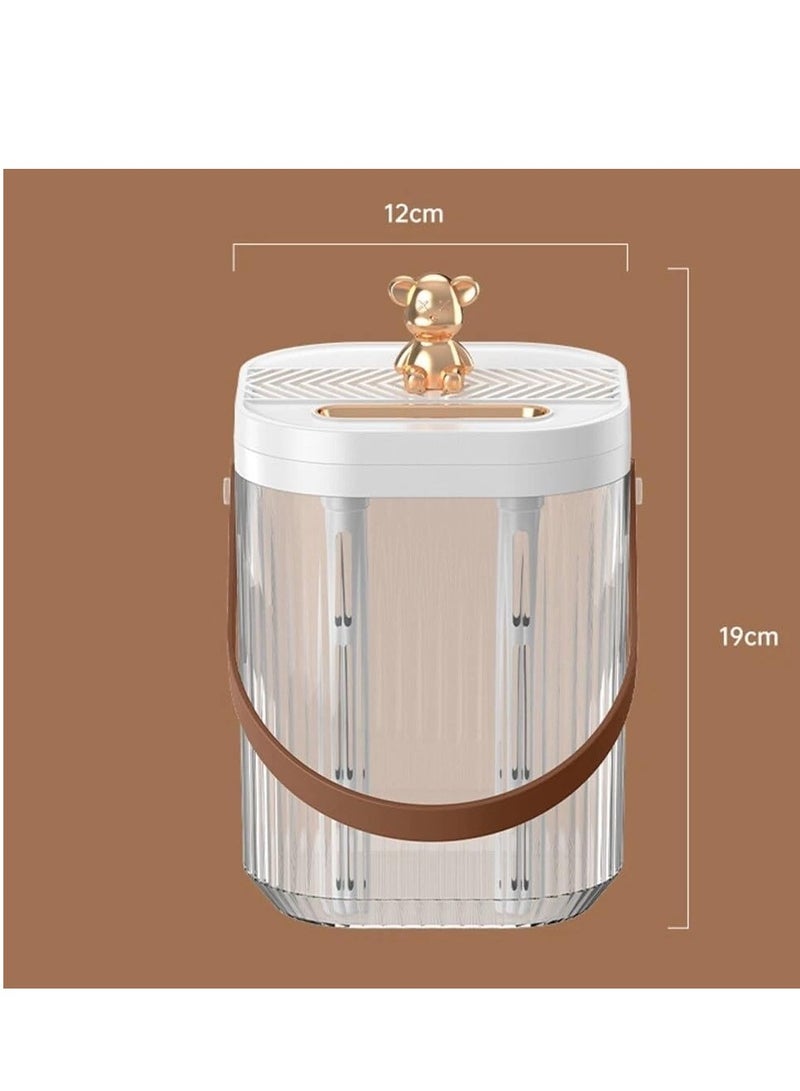 بلان A مرطب هواء بتصميم الدب الذهبي – بخاخ رذاذ ناعم، سعة 2000 مل، ضوء ليلي مهدئ، يعمل عبر USB، سهل التنظيف، إيقاف تلقائي، مثالي لغرف النوم، الأطفال، والمكاتب - Image 3