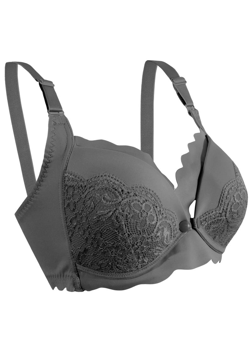 أوكوس حمالة صدر أنيقة للحمل والرضاعة بدون خياطة - أسود - مقاس متوسط - Image 2