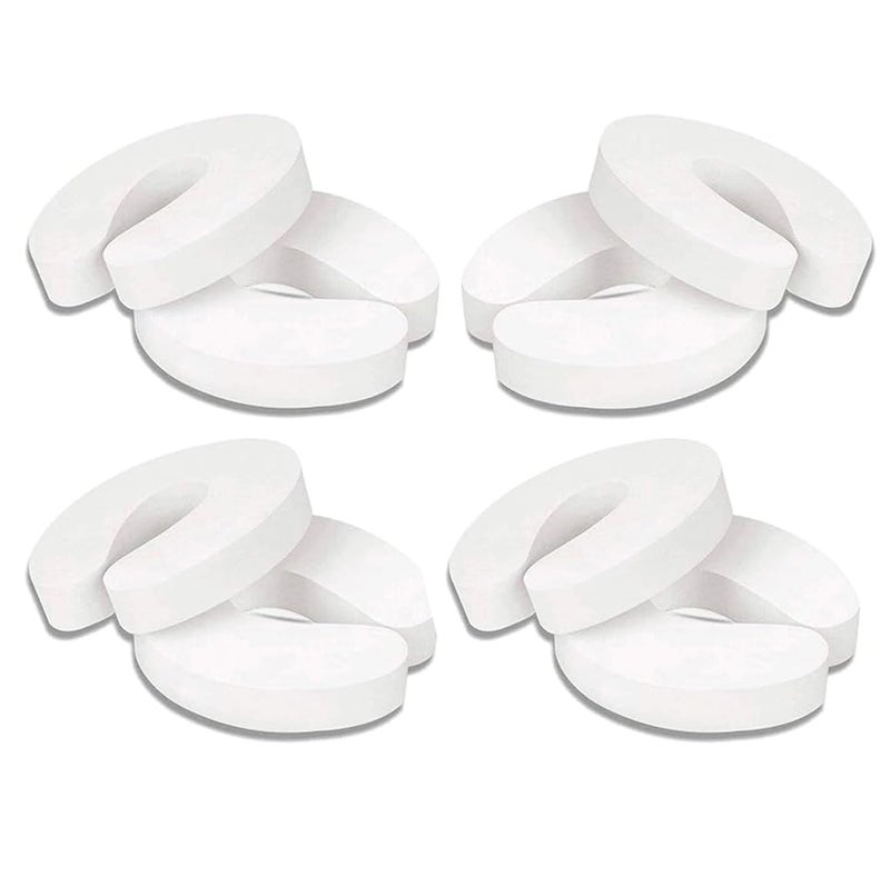 Kids Station Baby Proofing Finger U-Shape Door Guard - Cushioned Stopper - Slamming Door Protection for Child, Babies & Pet Safety - Prevents Finger Pinch Injuries - Pack of 8 (White) - Image 1