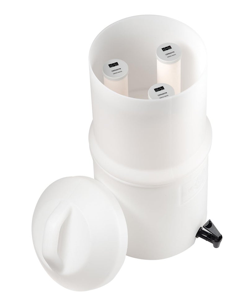 TRK Drip Ceradyn Gravity Personal or Group Water Filter LongLasting Up to 150000L Cleanable 02 Micron Ceramic Elements for RV Cabins Base Camps and Emergency Preparedness