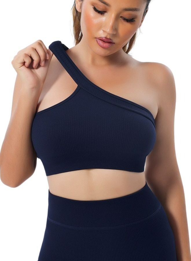 Mei Stylish Women's Seamless One Shoulder Gym Fitness Sports Workout Yoga Crop Bra Top - Image 1