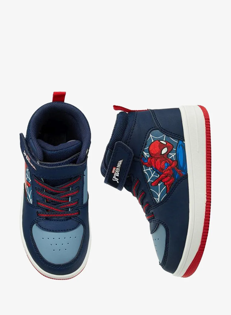 مارفل Boys Spider-Man Print High Top School Sneakers