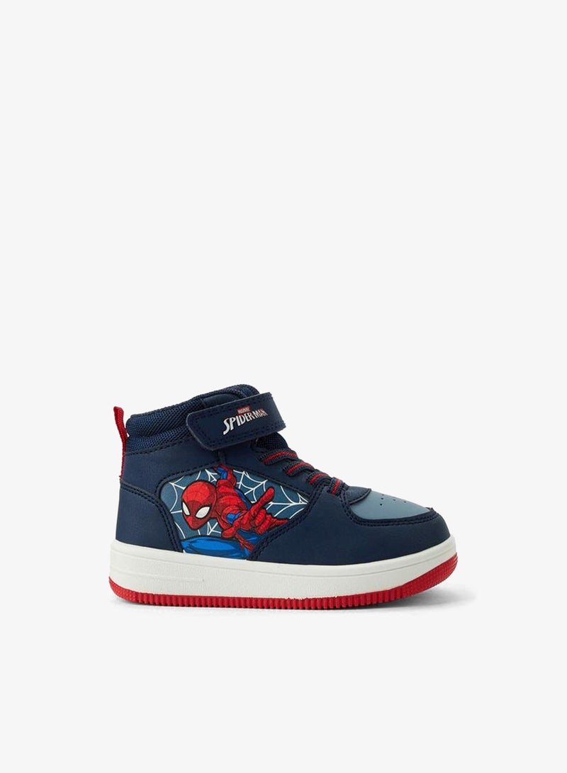 MARVEL Boys Spider-Man Print High Top School Sneakers - Image 3