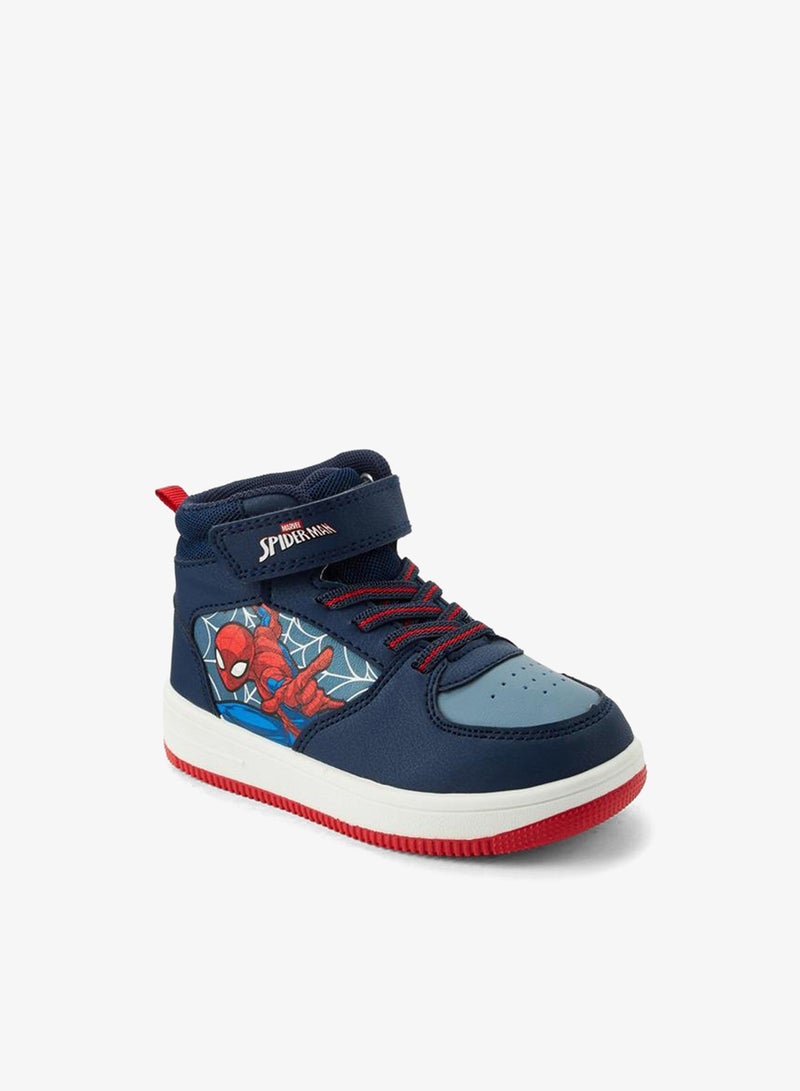 MARVEL Boys Spider-Man Print High Top School Sneakers - Image 2