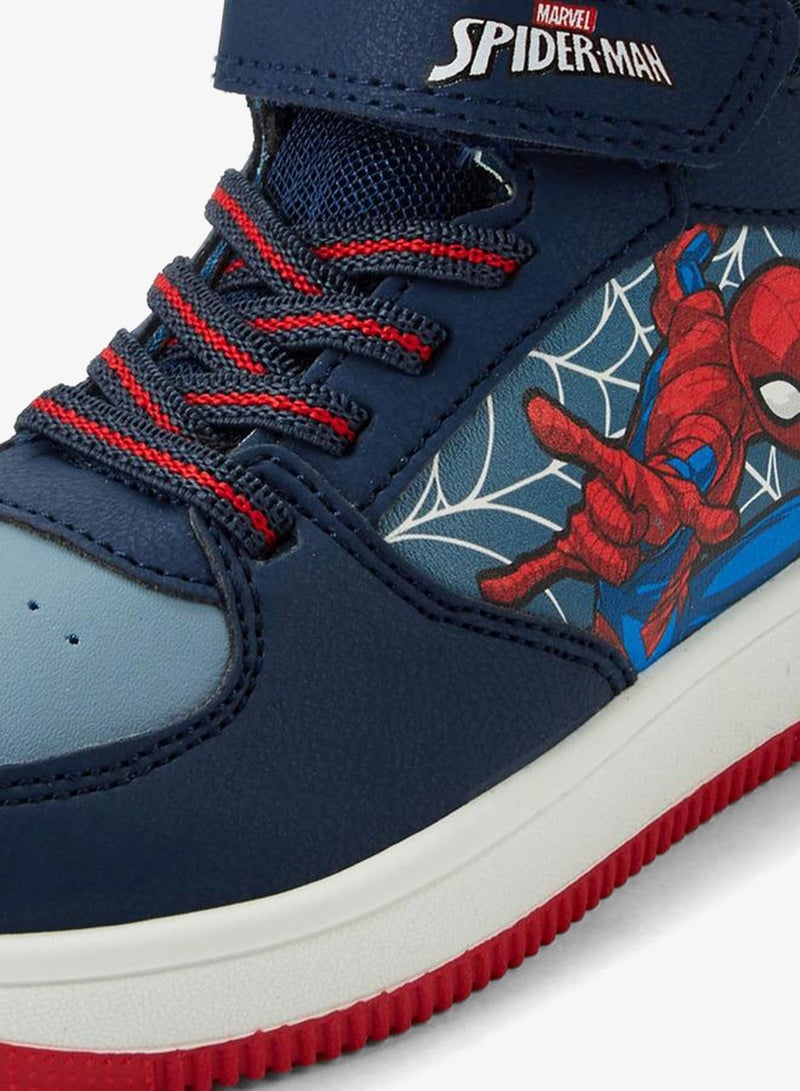 MARVEL Boys Spider-Man Print High Top School Sneakers - Image 4
