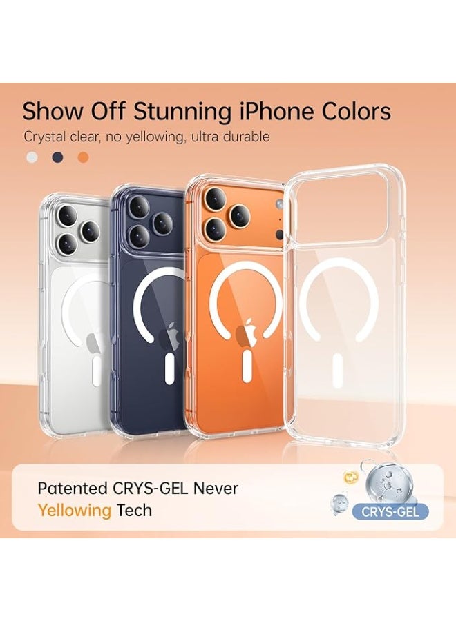 Crystal Palace Case for iPhone 17pro max - Clear, Drop Protection, Clear Guard Anti‑Yellowing & Scratch‑Resistant, MagSafe & Wireless Charging Compatible - Image 5