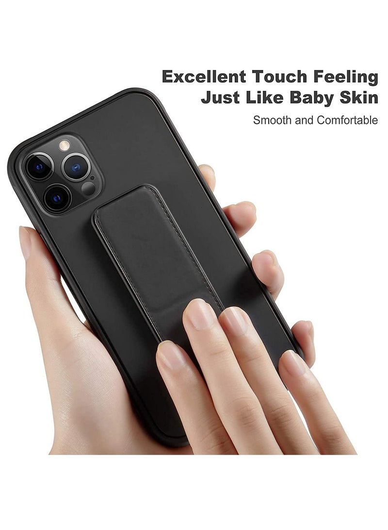 BORTONY iPhone 15 Pro Case 6.1 Inch with Magnetic Stand Holder Premium Silicone Vertical and Horizontal Hand Strap Grip Multi Stand Car Mount Kickstand Case Finger Strap Cover - Image 5