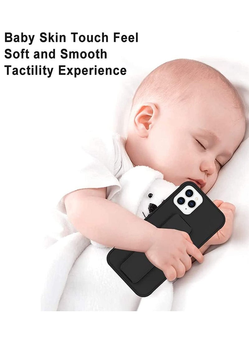 BORTONY iPhone 15 Pro Case 6.1 Inch with Magnetic Stand Holder Premium Silicone Vertical and Horizontal Hand Strap Grip Multi Stand Car Mount Kickstand Case Finger Strap Cover - Image 2