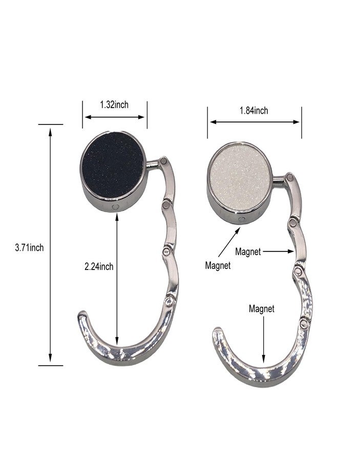 YEMCHI HSWMSP 4 Pack Foldable Purse Hook for Table Folding Women's Handbag Hangers Hooks for Desk Bling Table Bag Holder Mixed Color - Image 2