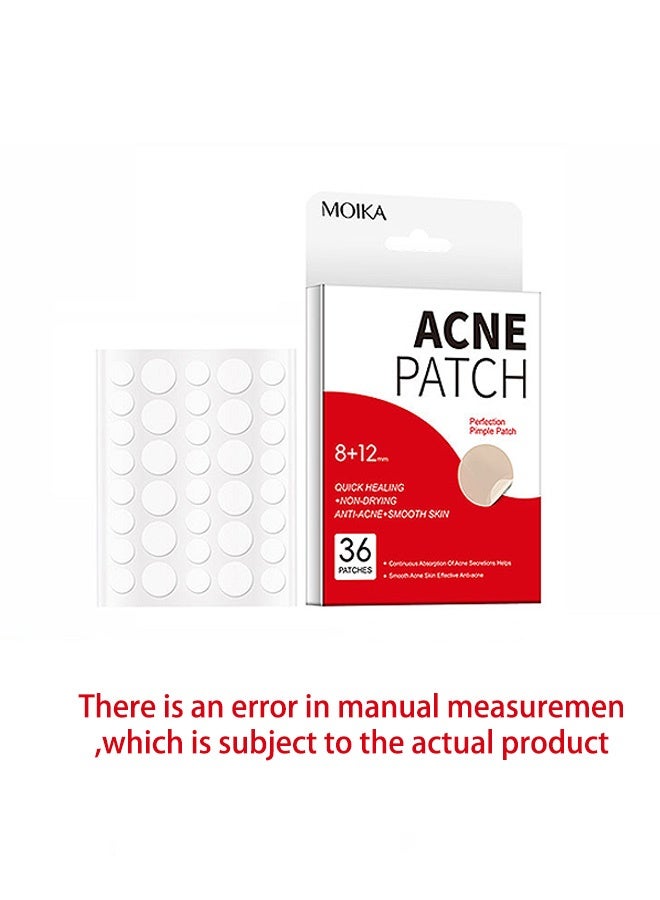 MOIKA Pimple Patches for Face count, Hydrocolloid Acne Pimple Patch for Covering Zits and Blemishes, 36 paches Acne Patches - Image 2
