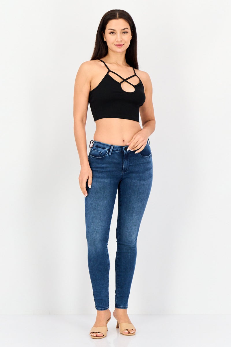 Levi's جينز ضيق مغسول للنساء، أزرق - Image 4