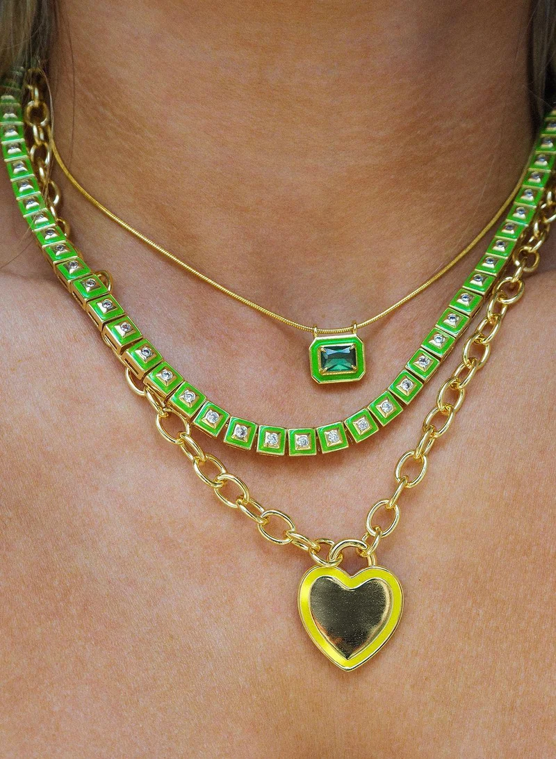 LUV AJ Bezel Pendant Long Necklaces